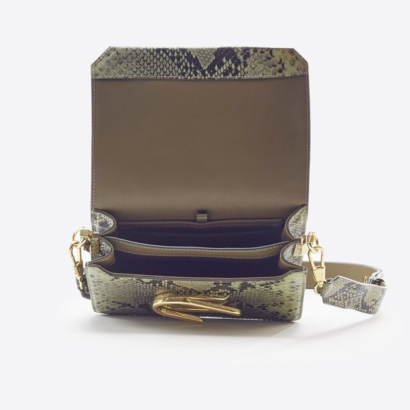 3.1 Phillip Lim Green Snakeskin Alix Mini Shoulder Bag NWT - Picture 4 of 12